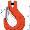 TOYO CSH CLEVIS SLING HOOK WITH LATCH drawing